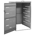 vidaXL Ohrada na 1 odpadkový kôš 69x77,5x115 cm nehrdzavejúca oceľ