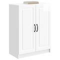 vidaXL Servírovacia skriňa Biela s vysokým leskom 66 x 34,5 x 87 cm