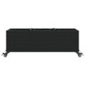vidaXL Kvetináč s kolieskami 3 nádoby čierny 107x32x38 cm polyratan