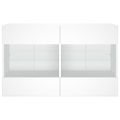 vidaXL TV nástenná skrinka s LED svetlami biela 98,5x30x60,5 cm