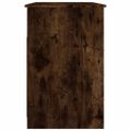 vidaXL Stolík so zásuvkami dymový dub 102x50x76 cm spracované drevo