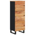 vidaXL Komoda s 3 dvierkami 40x33x110 cm masívna akácia a železo