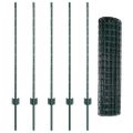 vidaXL Euro oplotenie s pilierom 10 x 1 m PVC potiahnutá oceľ Zelená