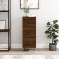 vidaXL Komoda hnedý dub 34,5x34x90 cm spracované drevo
