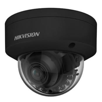 Hikvision 4MPix IP Dome Hybrid ColorVu AcuSense kamera; LED/IR 40m, WDR 130dB, Audio, Alarm, IP67, IK10, čierna