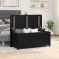 vidaXL Úložný box čierny 110x50x45,5 cm masívna borovica