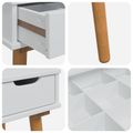 vidaXL Sada toaletného stolíka FAUSKE 5 ks Biela 100 x 50 x 143 cm