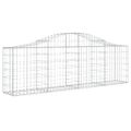 vidaXL Oblúkový gabionový kôš 200x30x60/80 cm pozinkované železo