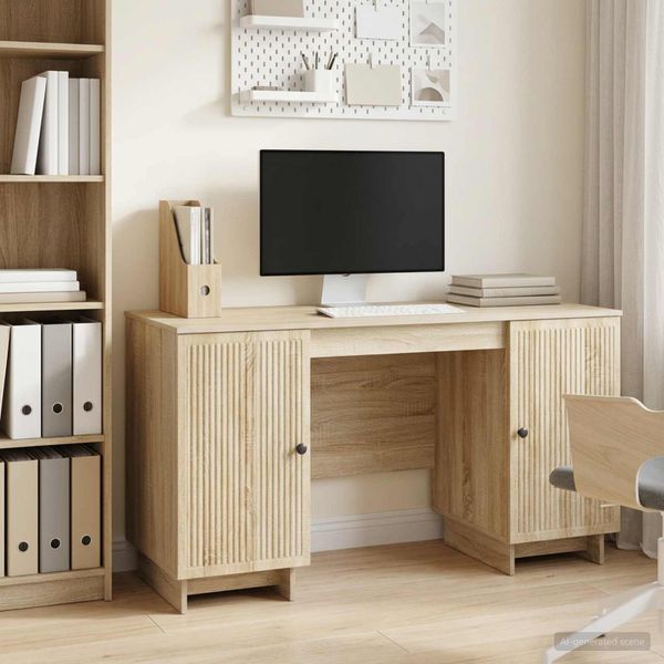 vidaXL Stôl Dub sonoma Kompozitné drevo 142,5 x 50 x 75 cm