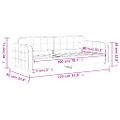 vidaXL Denná posteľ žltá 80x200 cm zamat