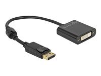 Video adaptér - jeden spoj - DisplayPort (M) do DVI-I (F) - DisplayPort 1.2 - 20 cm - podporuje 4K, aktívny - čierna