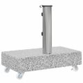 vidaXL Stojan na slnečník bledosivý 45x25x8,3 cm žula