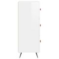 vidaXL Komoda lesklá biela 34,5x34x90 cm spracované drevo