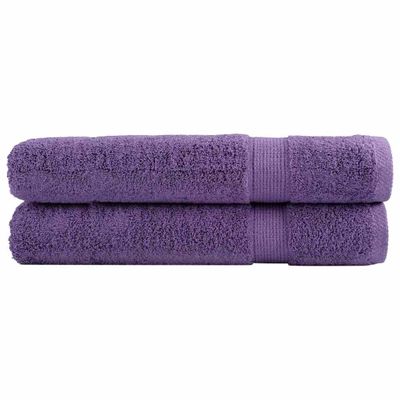 vidaXL Prémiové uteráky do sauny SOLUND 2 ks fialové 80x200cm 600 g/m2