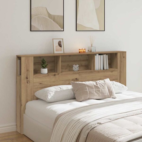 vidaXL Skrinka na čelo postele dub artisian 180x18,5x102,5cm kom.drevo