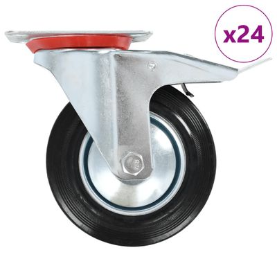 vidaXL Otočné kolieska 24 ks 160 mm