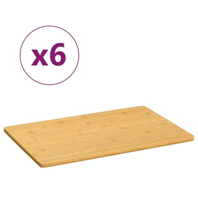 vidaXL Raňajkové taniere 6 ks 35x23x0,8 cm Bambus