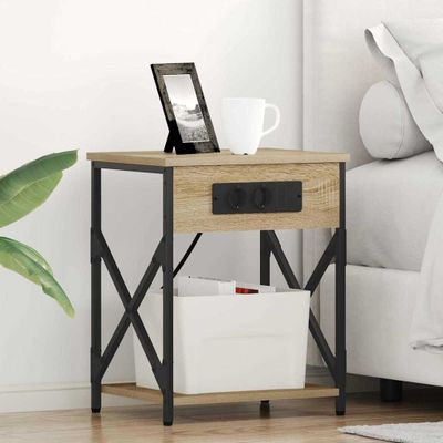 vidaXL Nočný stolík 2 pcs Sonoma dub 41 x 31 x 51 cm Kompozitné drevo