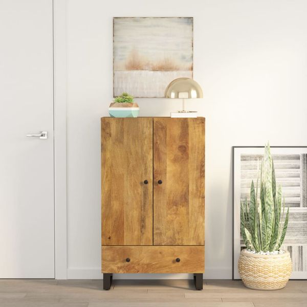 vidaXL Komoda so zásuvkou 60x33x100 cm masívny mangovník a železo