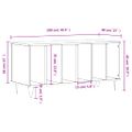 vidaXL Skrinka na platne biela 100x38x48 cm kompozitné drevo