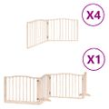 vidaXL Brána pre psa s dverami sklad. 12 panelov 960 cm topoľové drevo