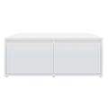 vidaXL Konferenčný stolík lesklý biely 80x80x31cm drevotrieska