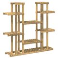 vidaXL Stojan na rastliny Biela 123 x 25 x 114,5 cm
