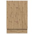 vidaXL Rám postele s úložným prostorem s dverami Remeselný dub 140 cm