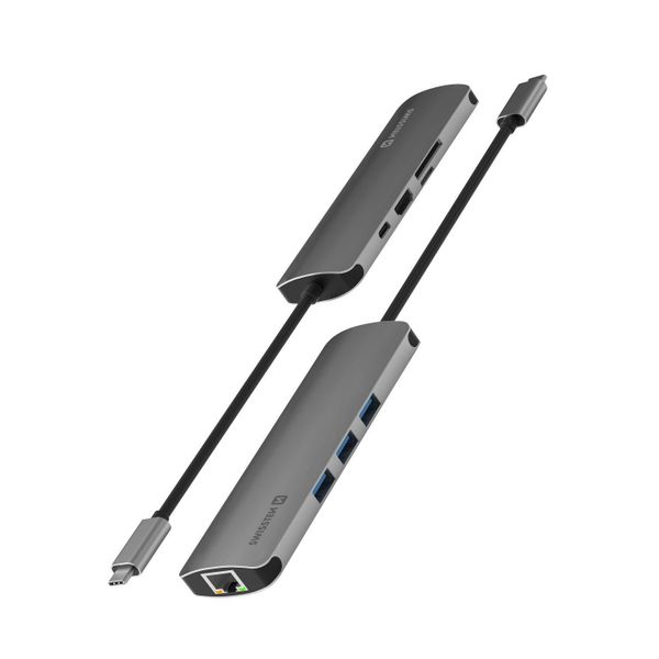 Sw usb-c hub 8-in-1 - hliník