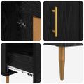 vidaXL Highboard Čierny dub 69,5 x 31 x 115 cm Kompozitné drevo