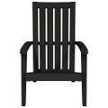vidaXL Záhradné stoličky Adirondack 2 ks čierne polyratan