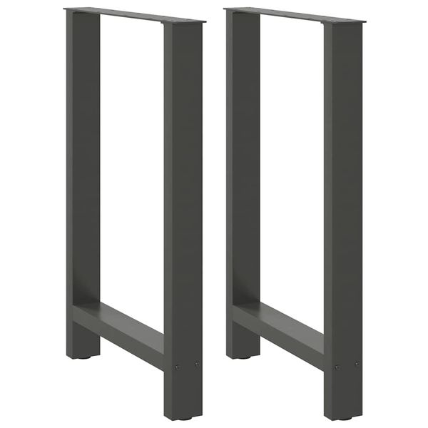 vidaXL Nohy barového stola antracitové 2 ks 60 x (90-91) cm oceľové