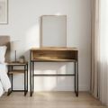 vidaXL Toaletný stolík Dub artisan 81 x 40 x 131 cm Kompozitné drevo