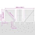 vidaXL Hexagonálny plot s stĺpom 50 x 1 m PVC potiahnutá oceľ Sivá