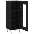 vidaXL Komoda čierna 34,5x34x90 cm spracované drevo