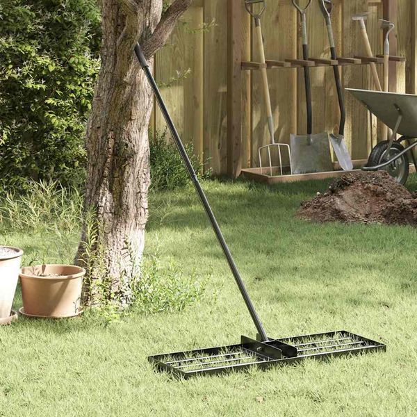 vidaXL Záhradný nivelačný hrebeň Oceľ s práškovou povrchovou úpravou
