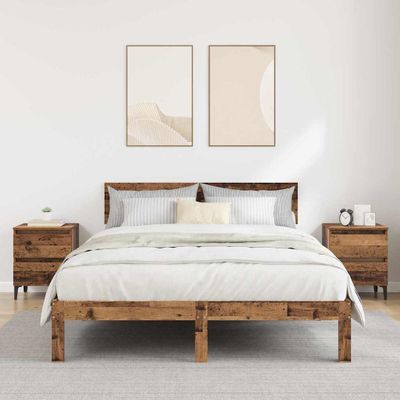 vidaXL Nočný stolík 2 pcs Staré drevo 40 x 35 x 50 cm Kompozitné drevo