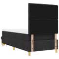 vidaXL Posteľ s pružinovým rámom Čierna 200 x 90 cm látka