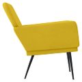 vidaXL Kreslo žlté 62x79x79 cm zamat