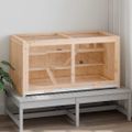 vidaXL Klietka pre škrečka 89,5x45x45 cm masívne jedľové drevo