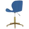 335044 vidaXL Swivel Dining Chair Blue Velvet