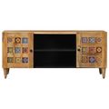 vidaXL TV skrinka Prírodná 105 x 33 x 46 cm Masívne mango drevo