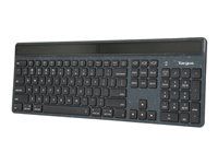 Klávesnica - udržateľné získavanie energie - antibakteriálna - podsvietenie - bezdrôtová - Bluetooth 5.0 - QWERTY - britská - klávesový spínač: Scissor-Key - čierna - udržateľné balenie