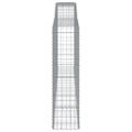 vidaXL Oblúkový gabionový kôš 400x50x180/200 cm pozinkované železo