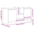 vidaXL TV skrinka, dub artisan 102x37,5x52,5 cm, kompozitné drevo