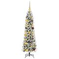 vidaXL Umelý vianočný stromček Biela 150 cm PVC, kov a plast