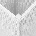 vidaXL Záhradné kvetináče 4 ks biele 32,5x32,5x57 cm PP