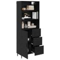 vidaXL Highboard 2 ks Čierny dub 69,5 x 34 x 180 cm Kompozitné drevo