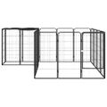 vidaXL Ohrádka pre psov 18 panelov čierna 50x100 cm práškovaná oceľ