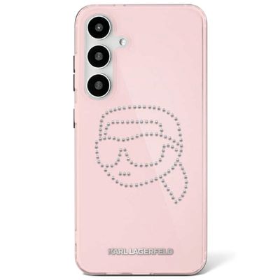 Karl Lagerfeld HC IML Rhinestones K obal pre Samsung Galaxy S25 ružový